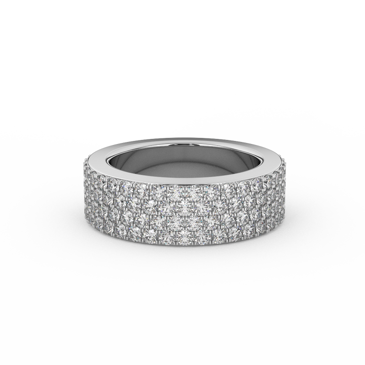 14kt Gold Eternity Band Featuring Certified Natural Diamonds, Total Weight 3.00 Cttw - Fehu Jewels