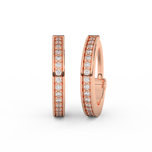 Stunning 0.08 Cttw Round Diamond Huggies Hoop Earrings | Elevate Your Style In 14kt Gold - Fehu Jewels Stunning 0.08 Cttw Round Diamond Huggies Hoop Earrings | Elevate Your Style In 14kt Gold - Fehu Jewels