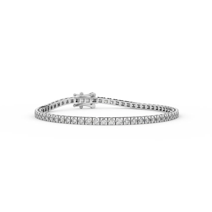 2.93 Cttw Certified Diamond Tennis Bracelet In 14KT Gold - Fehu Jewels