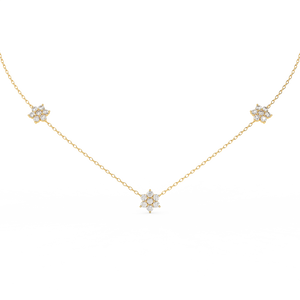 0.95 Cttw Round Ct Diamond Flower Necklace Pendant For Women | Crafted In 14K Rose ,White and Yellow Gold | Dainty Flower Diamond Cluster Pendant Necklace | Perfect Gift For Her - Fehu Jewels 0.95 Cttw Round Ct Diamond Flower Necklace Pendant For Women | Crafted In 14K Rose ,White and Yellow Gold | Dainty Flower Diamond Cluster Pendant Necklace | Perfect Gift For Her - Fehu Jewels