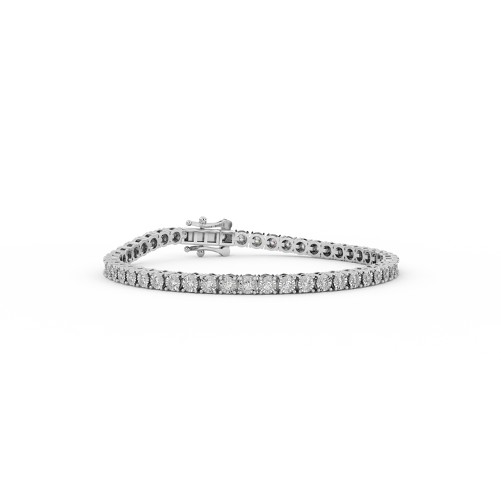 2/3 Cttw Certified Diamond Tennis Bracelet In 14KT Gold - Fehu Jewels