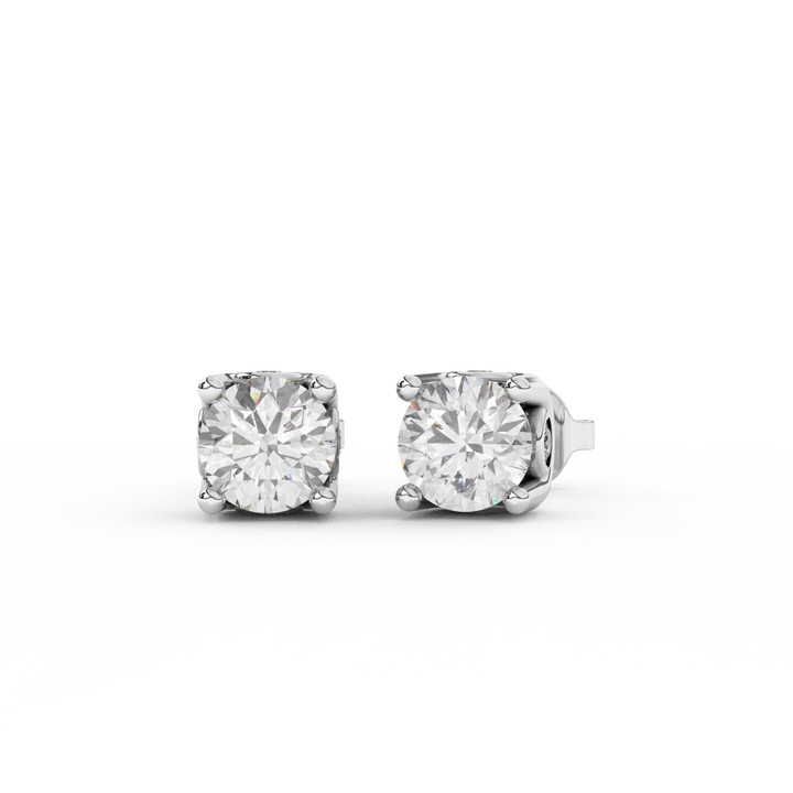 1 3/8 Cttw Round Cut Certified Natural Diamond Designer Stud Earrings | 14kt Gold - Fehu Jewels