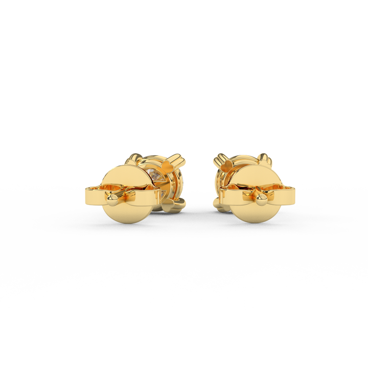 1.00 Carat Certified Natural Diamond Stud Earrings | 14kt Gold - Fehu Jewels