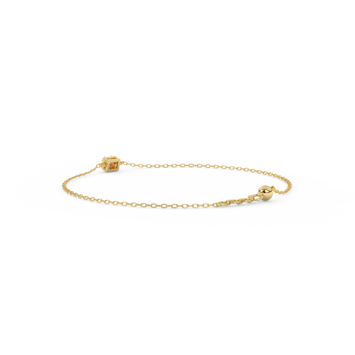 1/9 Cttw Baguette Diamond Bracelet | Captivating Square Design In 14kt Gold - Fehu Jewels