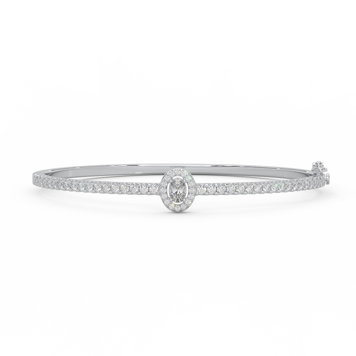 1 1/2 Cttw Certified Diamond Captivating Bangle Bracelet In 14KT Gold - Fehu Jewels