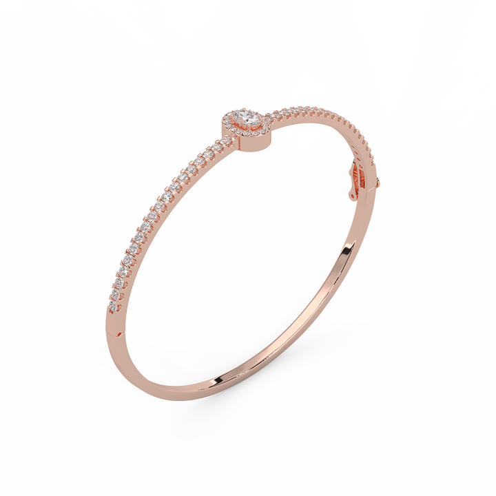 1 2/5 Cttw Certified Diamond Captivating Bangle Bracelet In 14KT Gold - Fehu Jewels