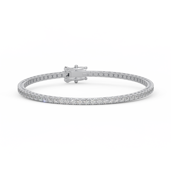 2 1/2 Cttw Certified Diamond Tennis Bracelet In 14KT Gold - Fehu Jewels