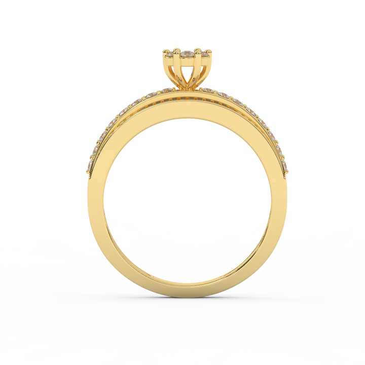 6/7 Cttw Certified Natural Diamond Floris Ring | Timeless Elegance In 14kt Gold - Fehu Jewels