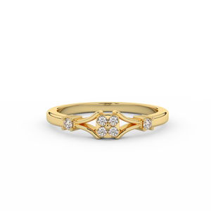Chic 1/9 Cttw Certified Square Diamond Cluster Ring In 14kt Gold - Fehu Jewels Chic 1/9 Cttw Certified Square Diamond Cluster Ring In 14kt Gold - Fehu Jewels