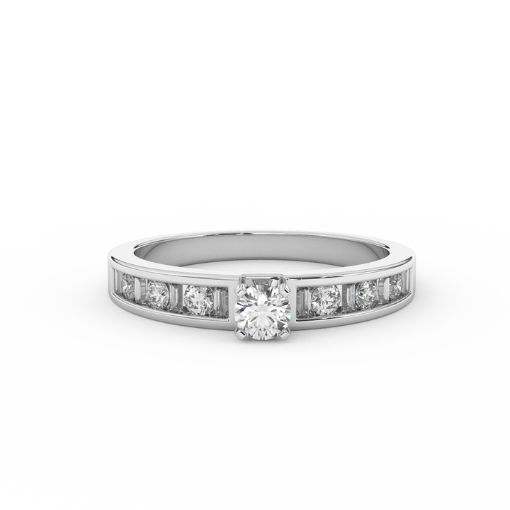 1/2 Cttw Certified Diamond Floris Channel-Setting Ring In 14kt Gold - Fehu Jewels