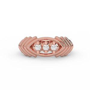 Certified Natural Diamond 1/8 Cttw Classic Stepped Three Stone Ring In 14kt Gold - Fehu Jewels Certified Natural Diamond 1/8 Cttw Classic Stepped Three Stone Ring In 14kt Gold - Fehu Jewels