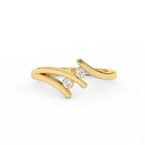 0.10 Cttw Certified Diamond Tension-Setting Cluster Ring In 14kt Gold - Fehu Jewels 0.10 Cttw Certified Diamond Tension-Setting Cluster Ring In 14kt Gold - Fehu Jewels