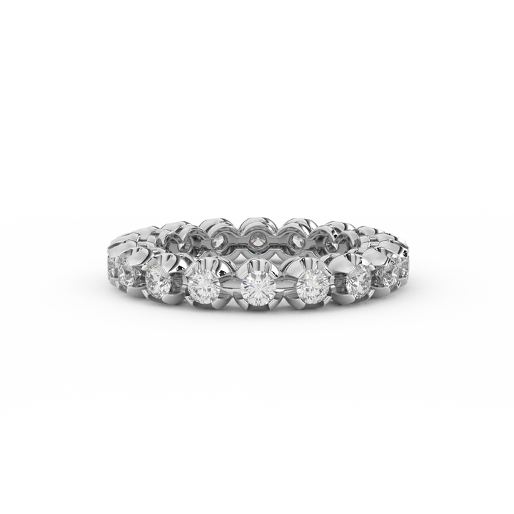 1.4 Ct Natural Diamond Vittore Design Eternity Band In 14KT Gold - Fehu Jewels