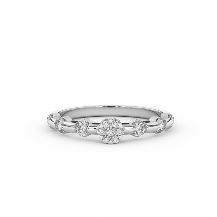 Exquisite 3/7 Cttw Certified Diamond Dot Ring In 14kt Gold - Fehu Jewels