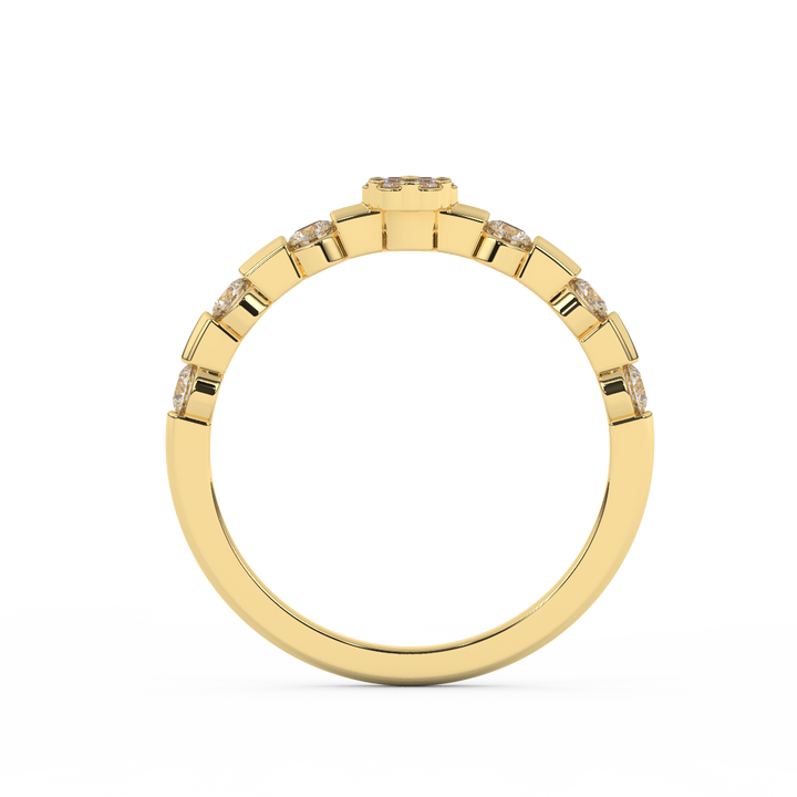 Exquisite 3/7 Cttw Certified Diamond Dot Ring In 14kt Gold - Fehu Jewels