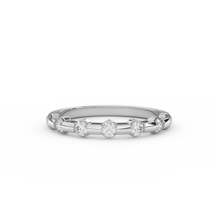 2/5 Cttw Certified Diamond Delicate Seven Stone Band In 14kt Gold - Fehu Jewels