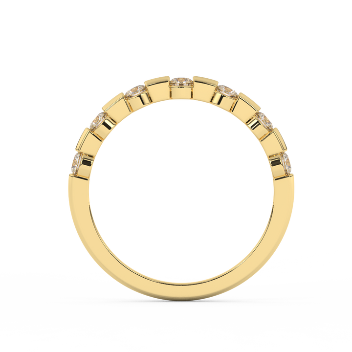 2/5 Cttw Certified Diamond Delicate Seven Stone Band In 14kt Gold - Fehu Jewels