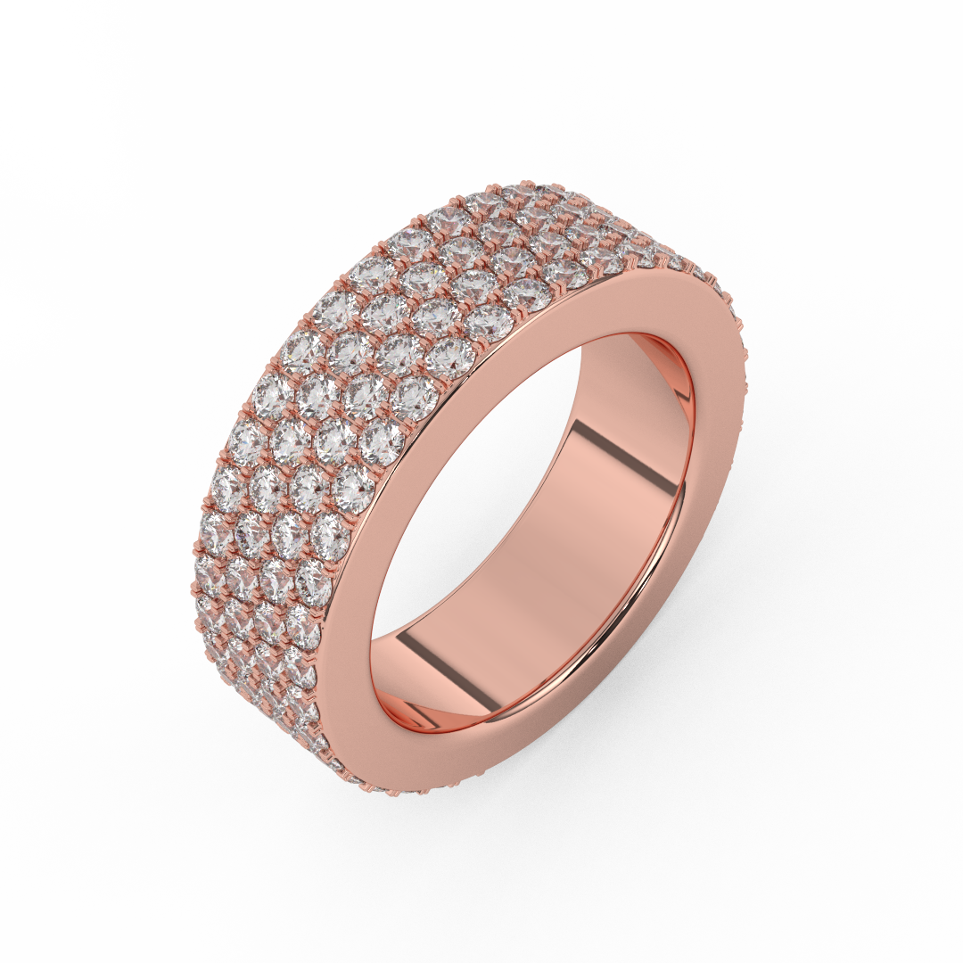 14kt Gold Eternity Band Featuring Certified Natural Diamonds, Total Weight 3.00 Cttw - Fehu Jewels