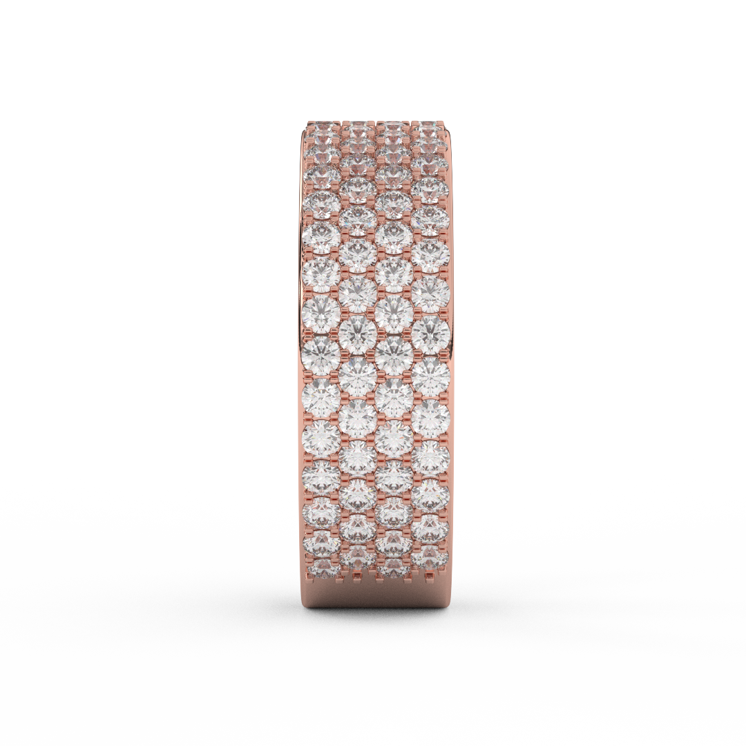 14kt Gold Eternity Band Featuring Certified Natural Diamonds, Total Weight 3.00 Cttw - Fehu Jewels