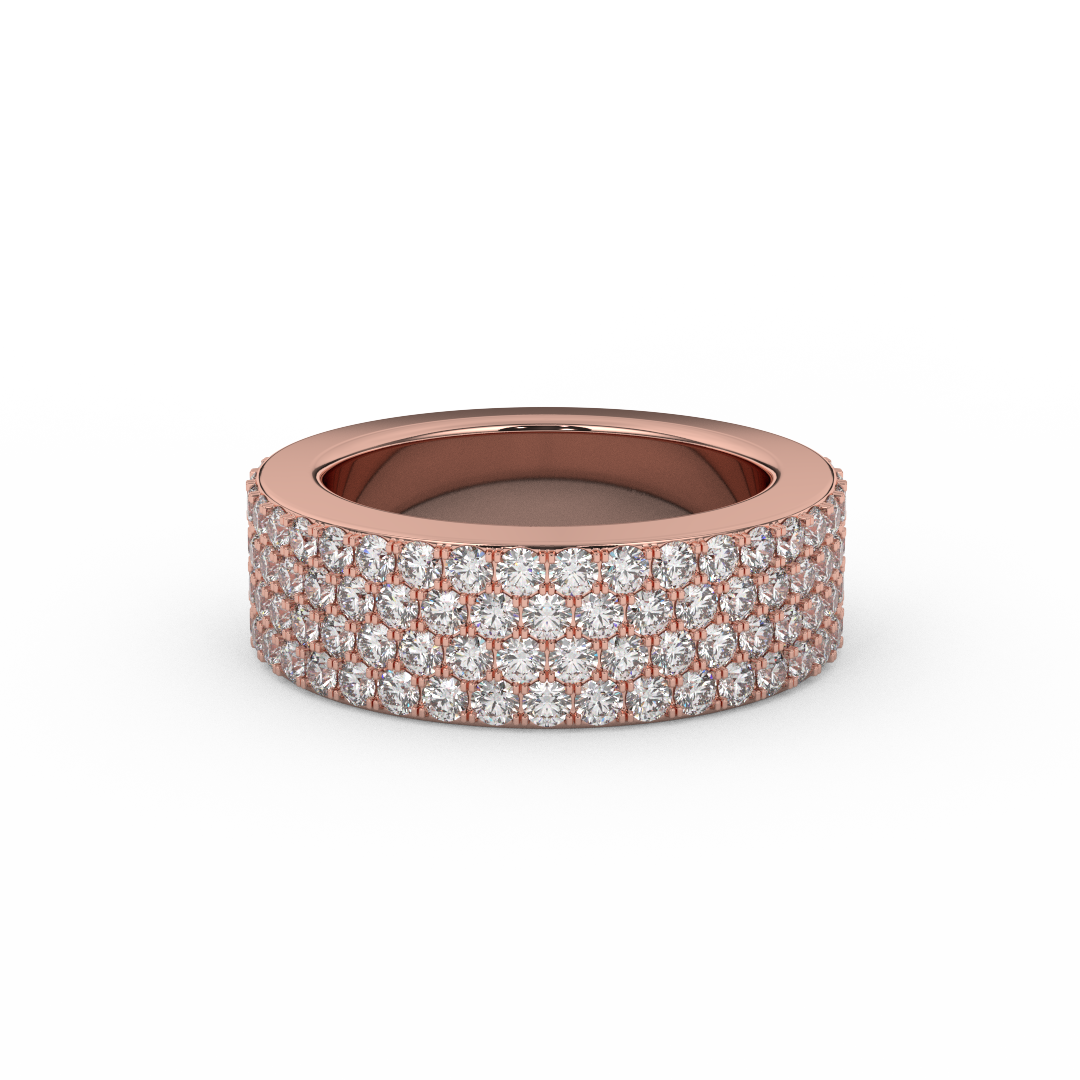 14kt Gold Eternity Band Featuring Certified Natural Diamonds, Total Weight 3.00 Cttw - Fehu Jewels