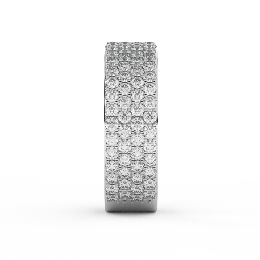 14kt Gold Eternity Band Featuring Certified Natural Diamonds, Total Weight 3.00 Cttw - Fehu Jewels