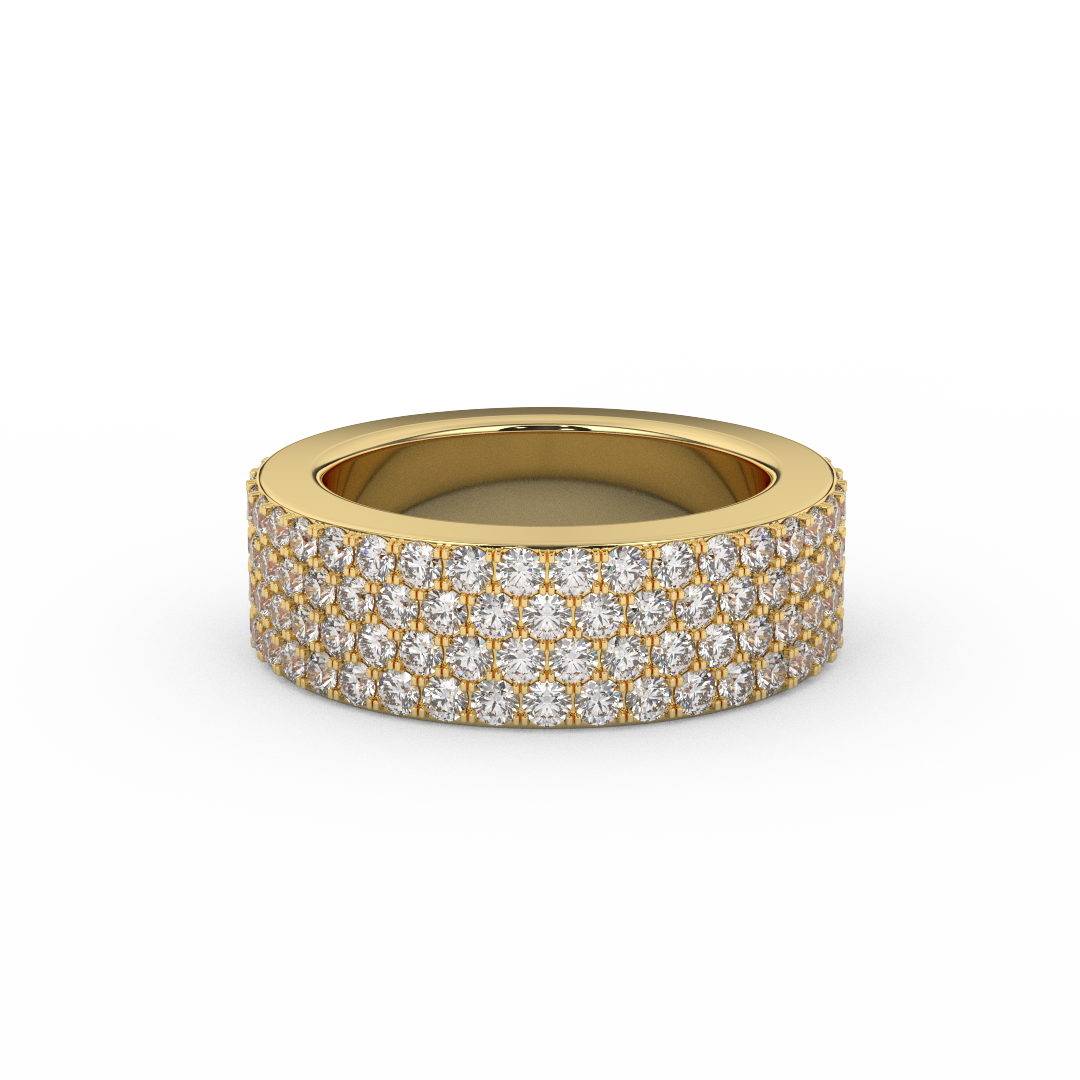 14kt Gold Eternity Band Featuring Certified Natural Diamonds, Total Weight 3.00 Cttw - Fehu Jewels
