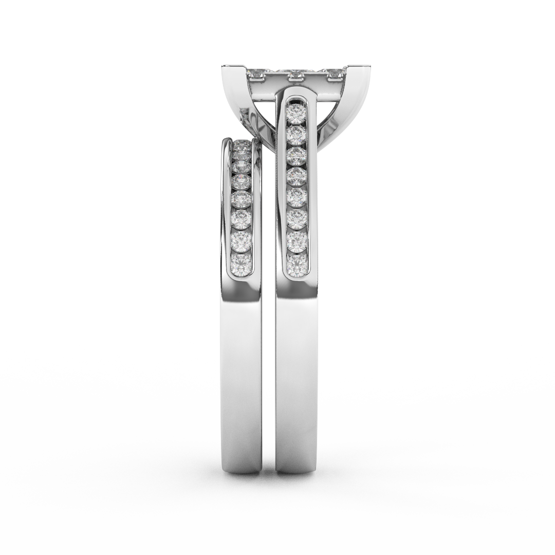 Certified Natural Diamond 1 1/5 Cttw Bridal Set In 14kt Gold - Timeless Elegance - Fehu Jewels