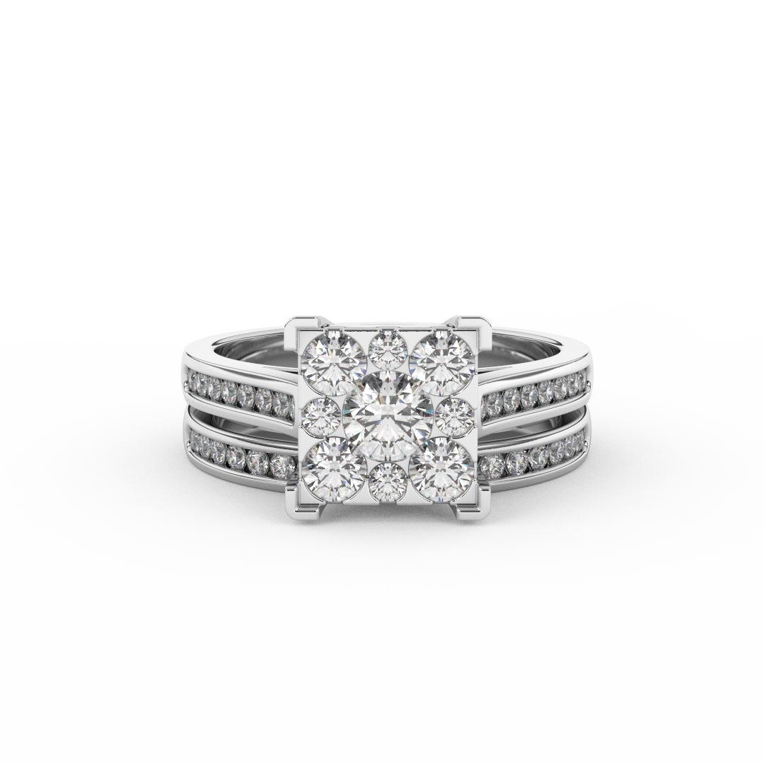 Certified Natural Diamond 1 1/5 Cttw Bridal Set In 14kt Gold - Timeless Elegance - Fehu Jewels