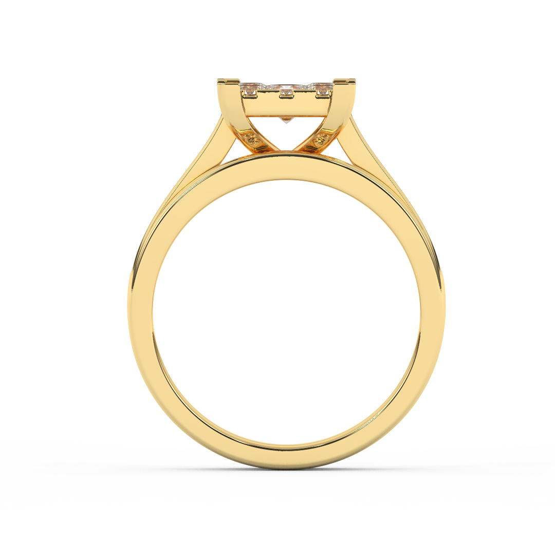 Certified Natural Diamond 1 1/5 Cttw Bridal Set In 14kt Gold - Timeless Elegance - Fehu Jewels