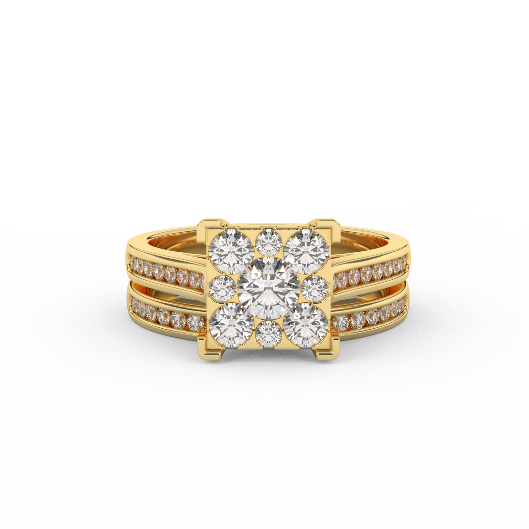 Certified Natural Diamond 1 1/5 Cttw Bridal Set In 14kt Gold - Timeless Elegance - Fehu Jewels