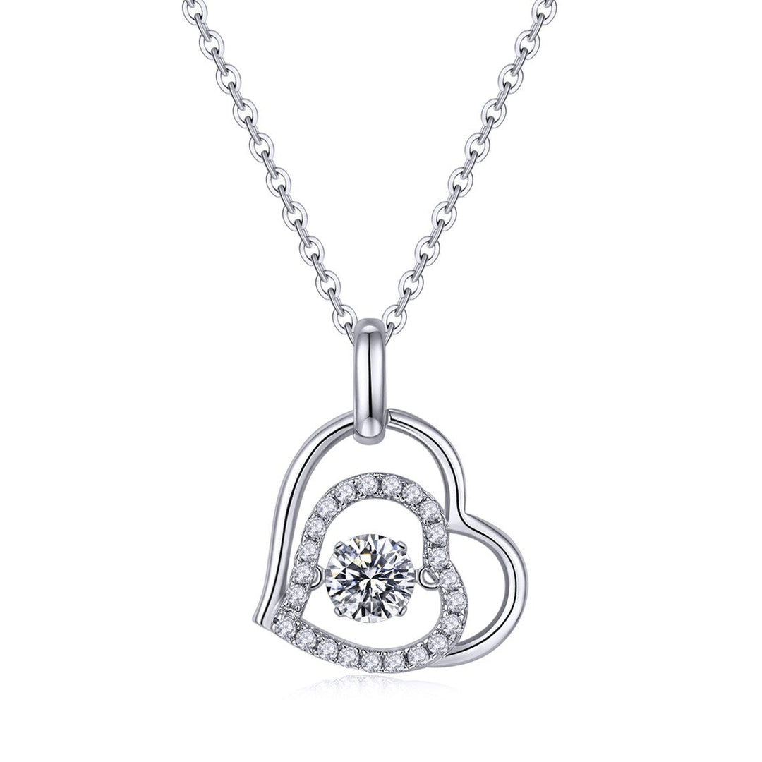 0.70 Carat Natural Diamond Heart Pendant Necklace for Women | 14KT Gold