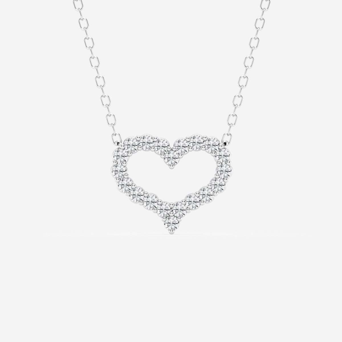 0.24 Carat Natural Diamond Heart Pendant Necklace for Women | 14KT Gold