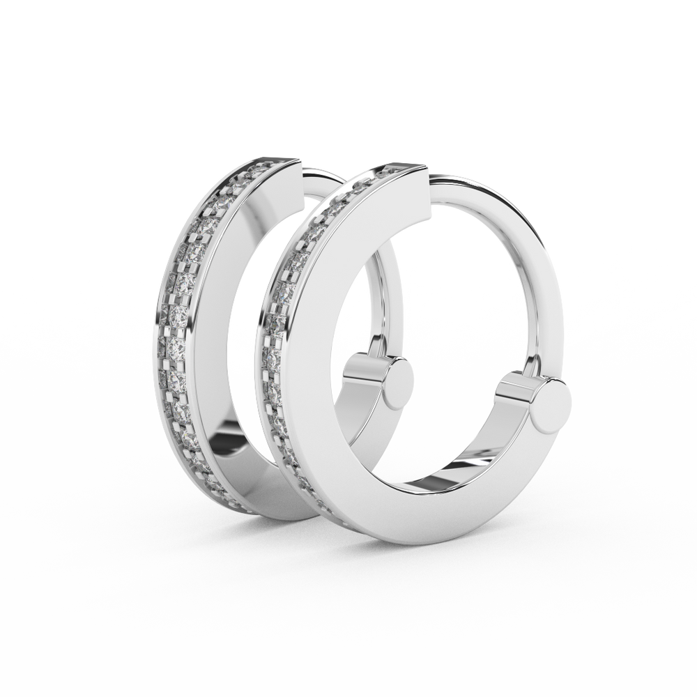 Stunning 0.08 Cttw Round Diamond Huggies Hoop Earrings | Elevate Your Style In 14kt Gold