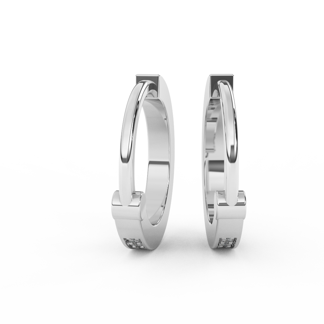 Stunning 0.08 Cttw Round Diamond Huggies Hoop Earrings | Elevate Your Style In 14kt Gold - Fehu Jewels