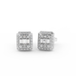 1/3 Cttw Certified Diamond Square Stud Earrings | Crafted In 14kt Gold