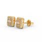 1/3 Cttw Certified Diamond Square Stud Earrings | Crafted In 14kt Gold