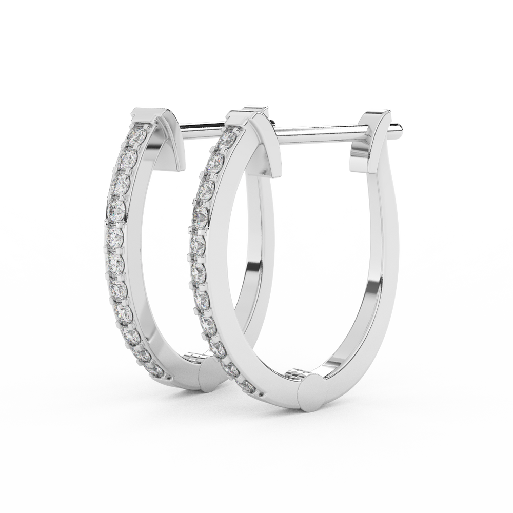 1/5 Cttw Round Diamond Hoop Earrings | Effortless Glamour In 14kt Gold