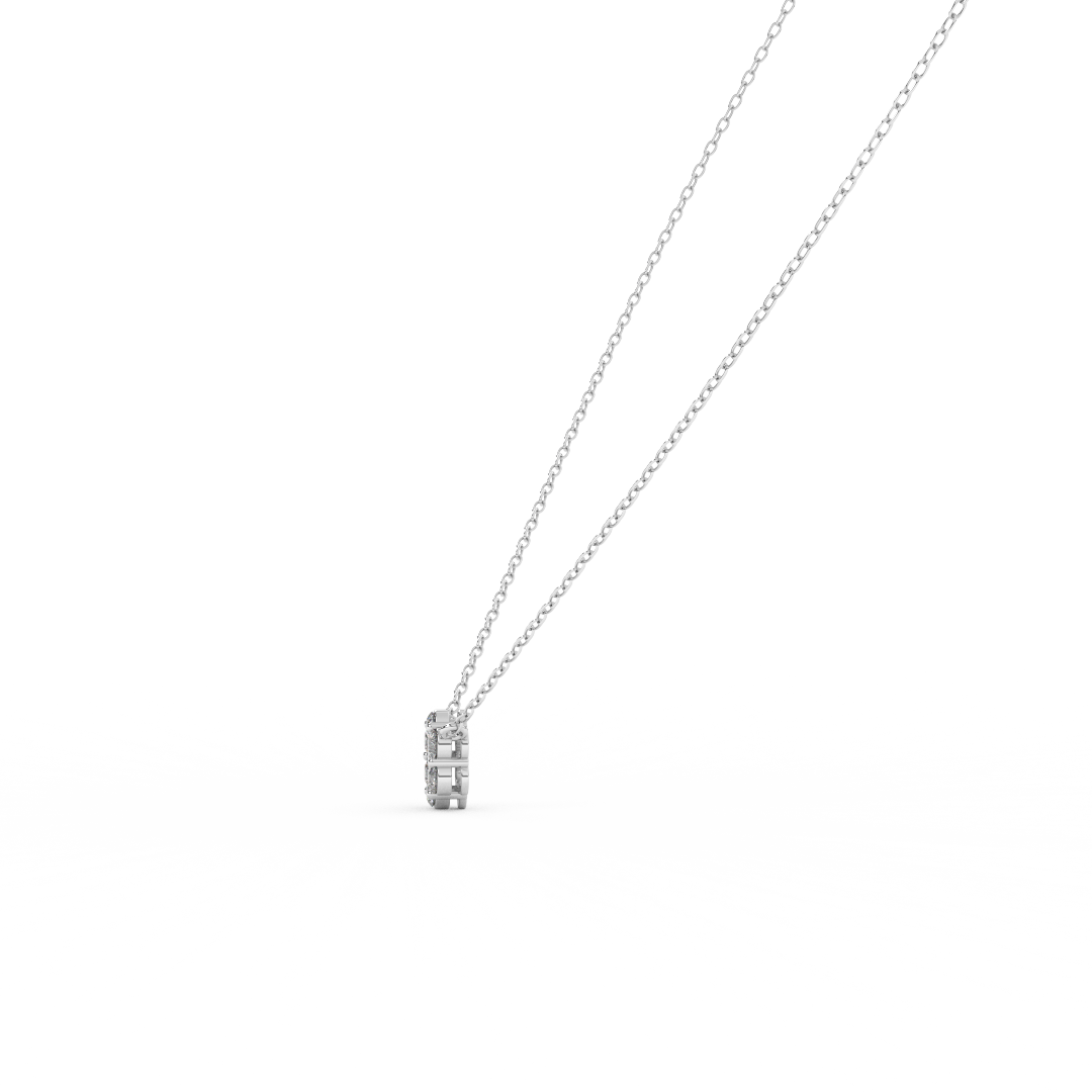 0.50 Cttw Natural Diamond Flower Pendant Necklace for Women | Crafted in 14K Rose, White, and Yellow Gold | Cluster Diamond Necklace, Perfect Gift for Her - Fehu Jewels