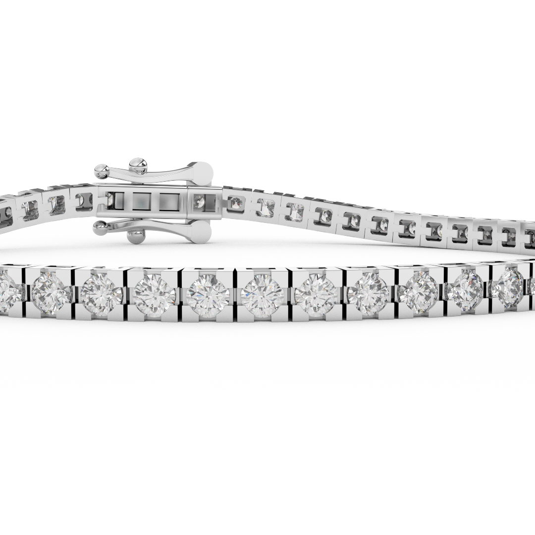 2.93 Cttw Certified Diamond Tennis Bracelet In 14KT Gold - Fehu Jewels