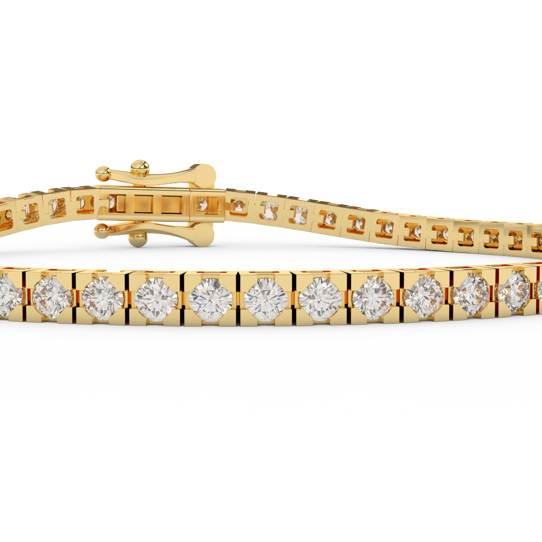 2.93 Cttw Certified Diamond Tennis Bracelet In 14KT Gold - Fehu Jewels