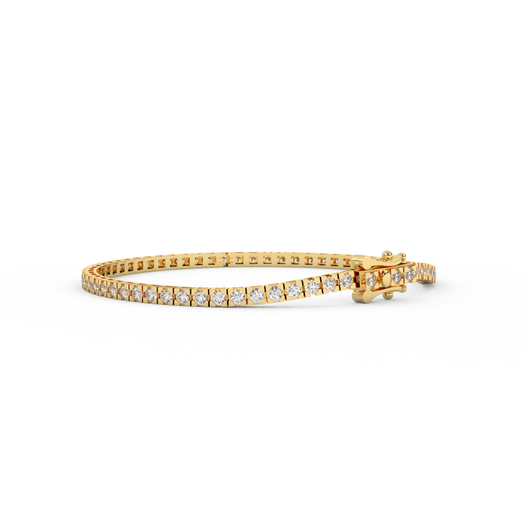 2.93 Cttw Certified Diamond Tennis Bracelet In 14KT Gold - Fehu Jewels