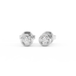 1/5 Cttw Round Cut Certified Natural Diamond Bezel-Set Stud Earrings | 14kt Gold