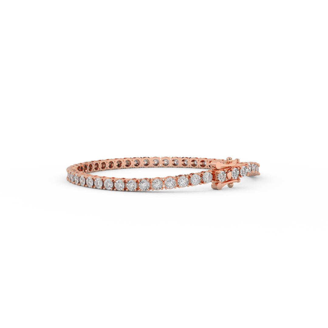 2/3 Cttw Certified Diamond Tennis Bracelet In 14KT Gold - Fehu Jewels