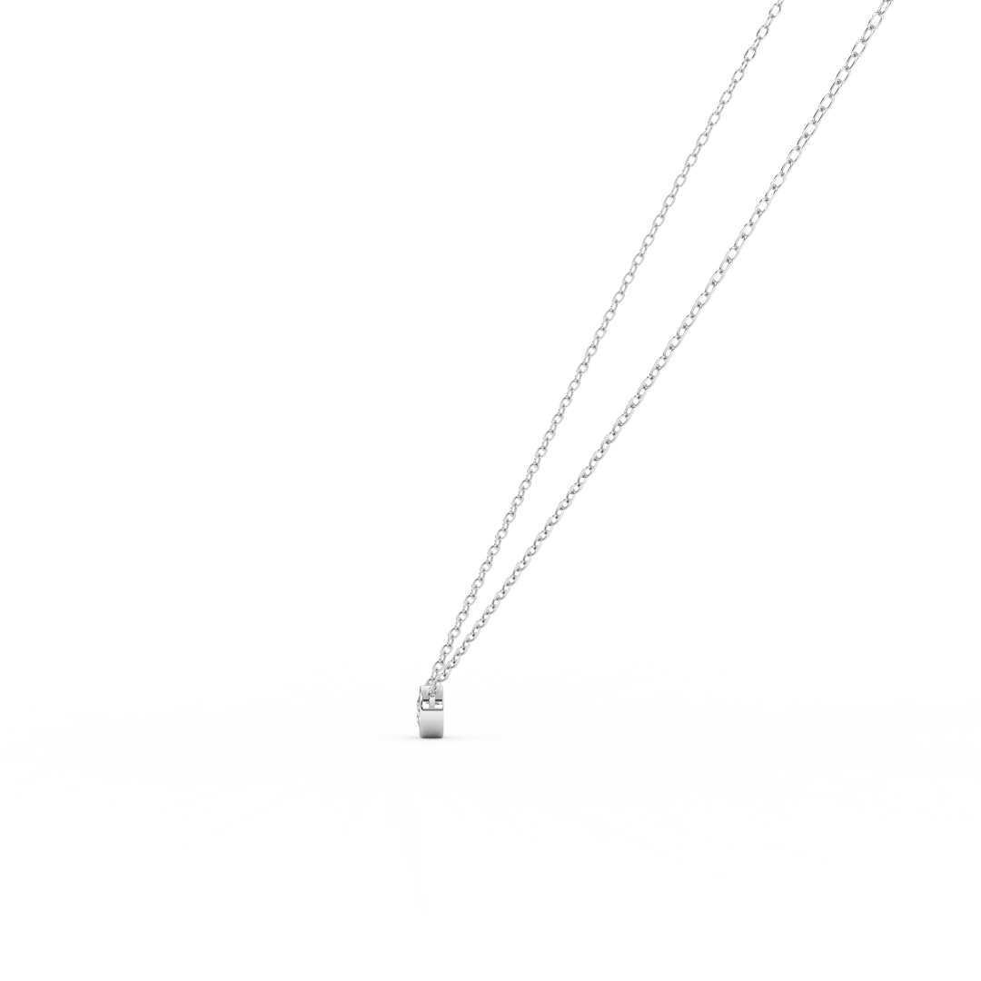 0.17 Ct. Round Cut Natural Diamond Bezel Set - Solitaire Pendant Necklace for Women | Crafted in 14K Rose, White & Yellow Gold | Perfect Gift For Her - Fehu Jewels