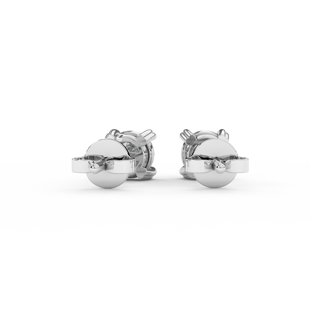 1.00 Carat Certified Natural Diamond Stud Earrings | 14kt Gold - Fehu Jewels