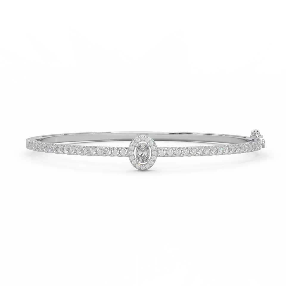 1 1/2 Cttw Certified Diamond Captivating Bangle Bracelet In 14KT Gold - Fehu Jewels