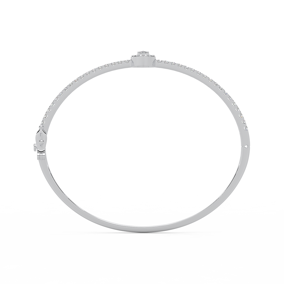 1 1/2 Cttw Certified Diamond Captivating Bangle Bracelet In 14KT Gold - Fehu Jewels
