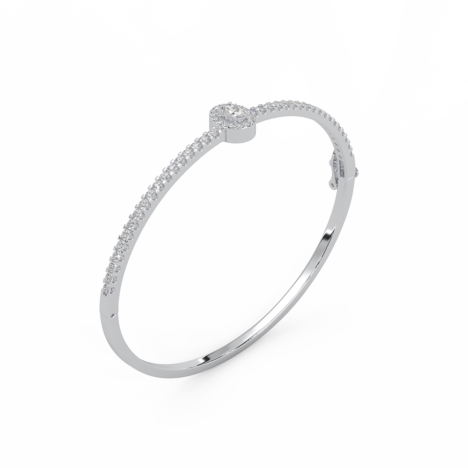 1 1/2 Cttw Certified Diamond Captivating Bangle Bracelet In 14KT Gold - Fehu Jewels