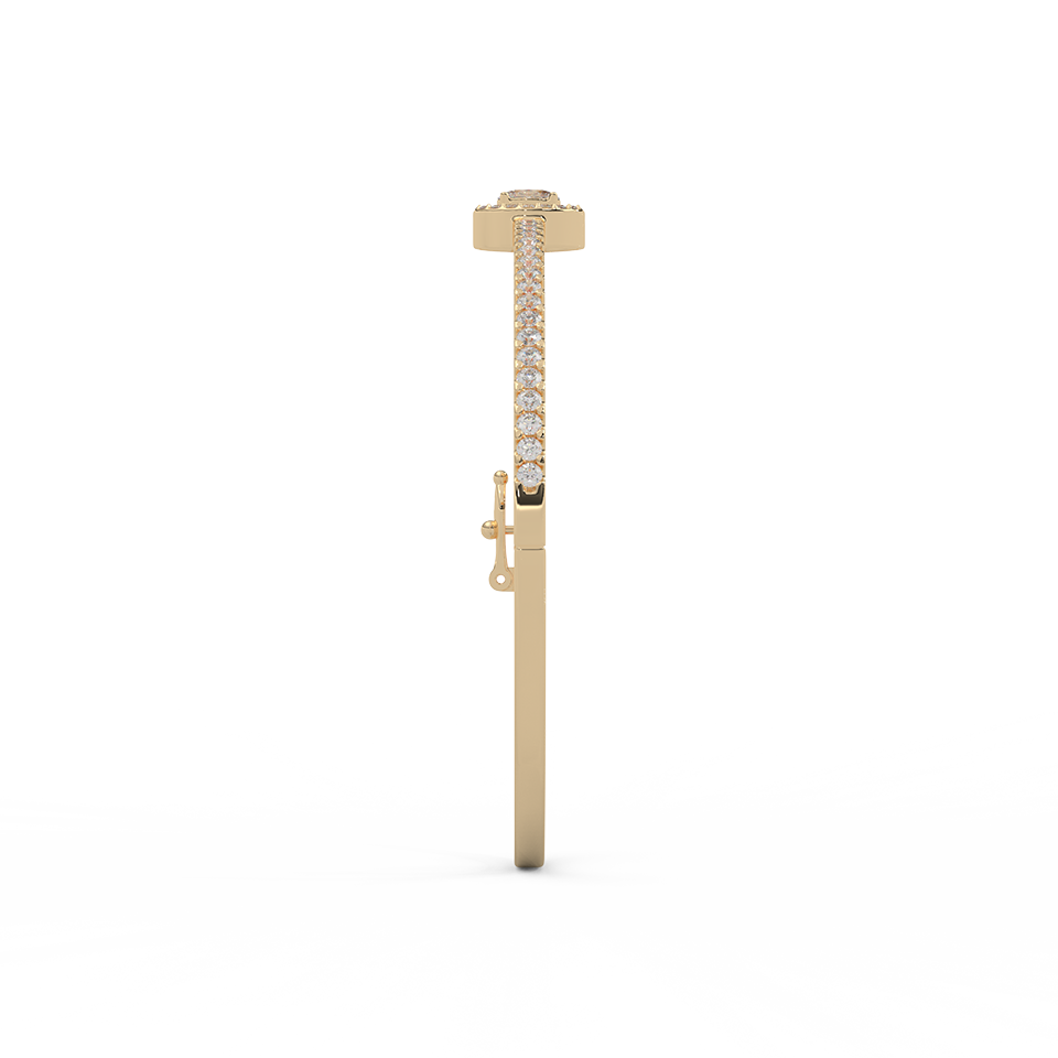 1 1/2 Cttw Certified Diamond Captivating Bangle Bracelet In 14KT Gold - Fehu Jewels