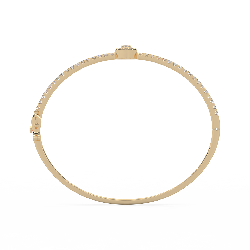 1 1/2 Cttw Certified Diamond Captivating Bangle Bracelet In 14KT Gold - Fehu Jewels